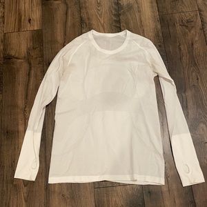 Lululemon long sleeve white top sz 12